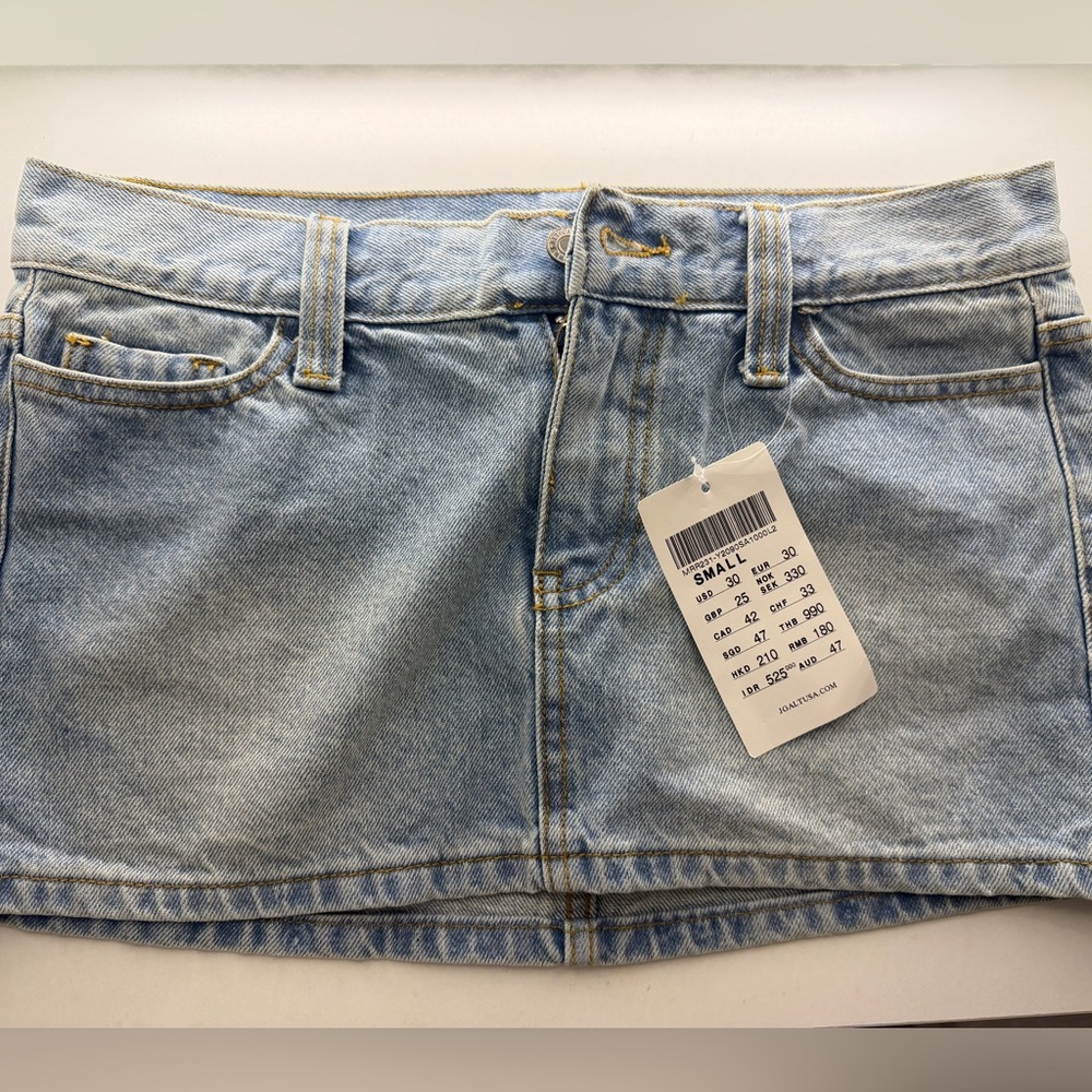 Brandy Melville Light Blue Denim Mini Skirt